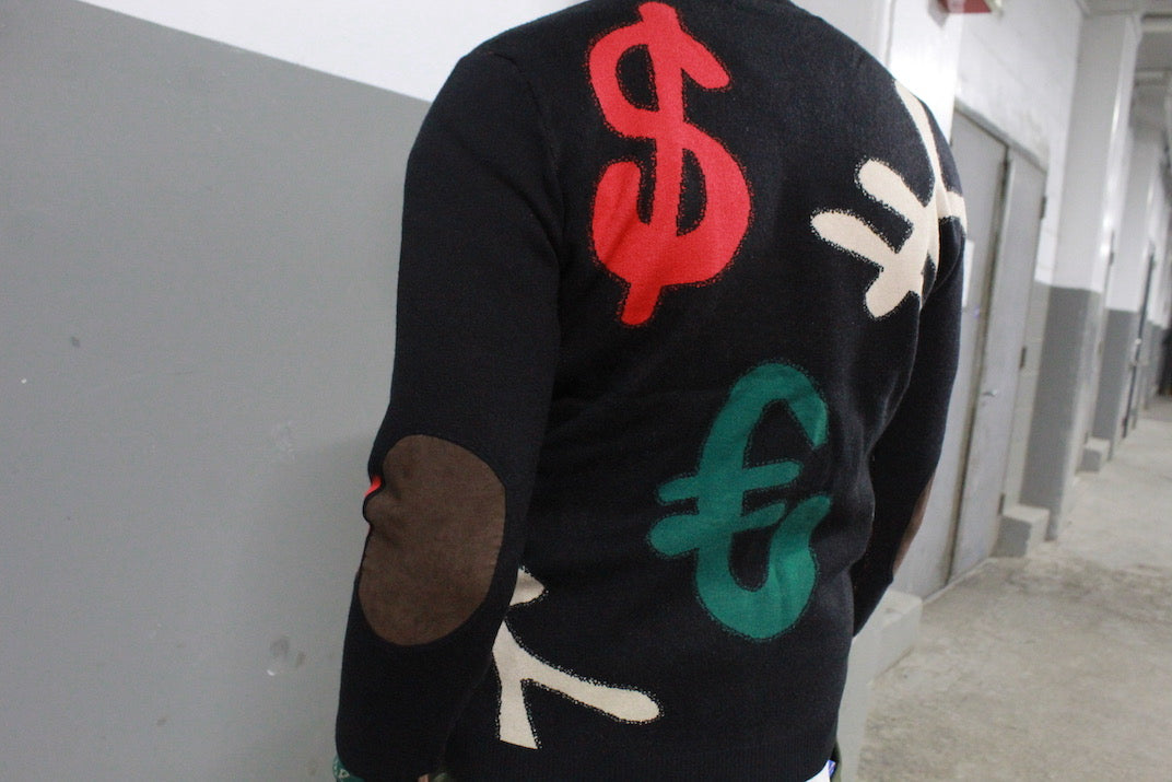 RichWierdo Cashmere Currency Sweater (Black)