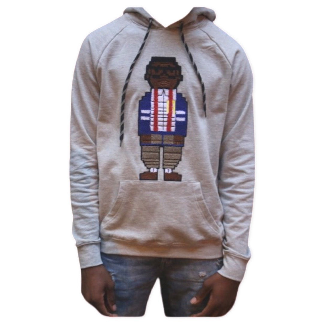 Digital Nerd Chenille Embroidered Hoody (Grey)