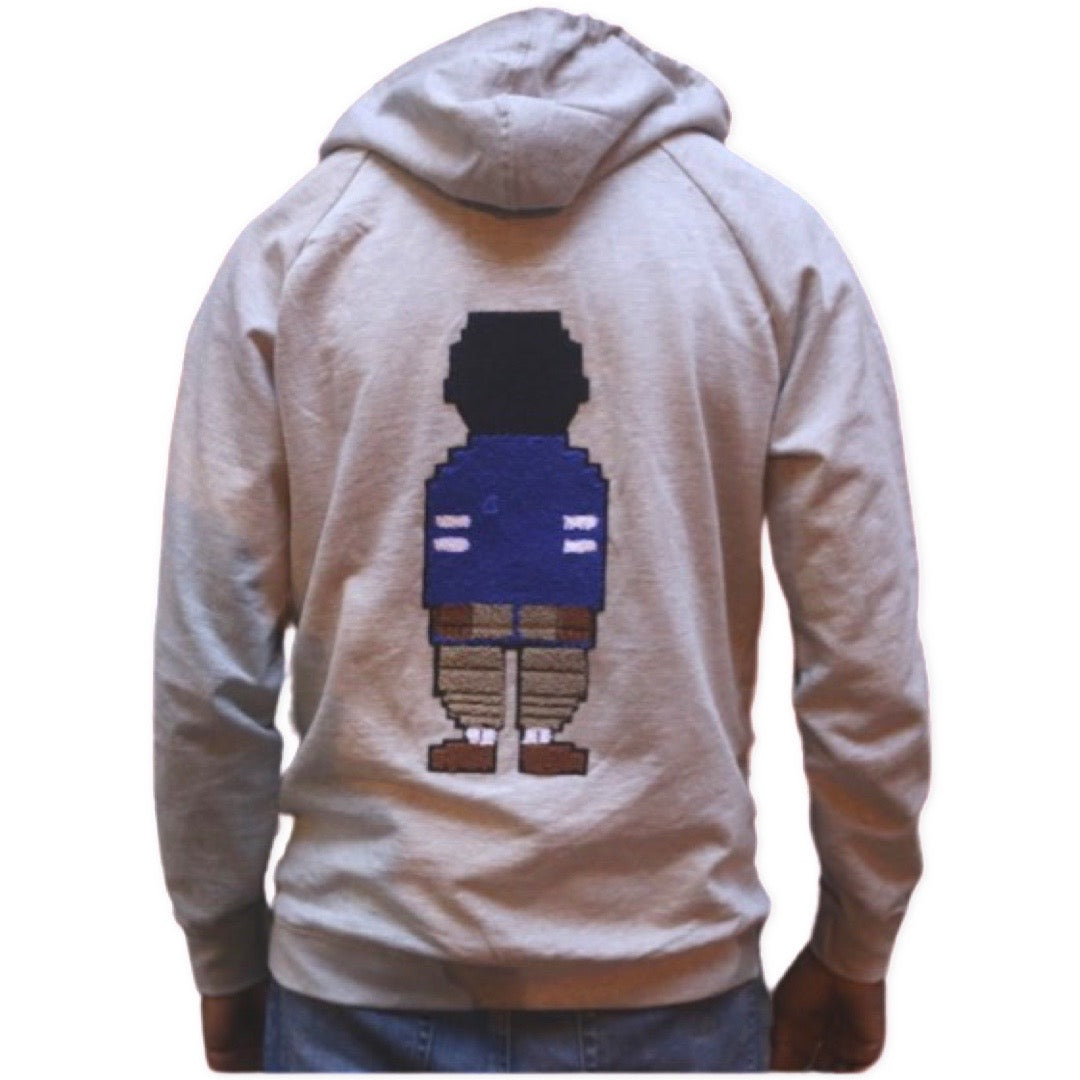 Digital Nerd Chenille Embroidered Hoody (Grey)