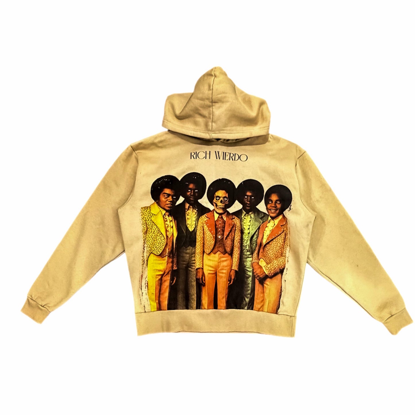 Richwierdo J 5 rhinestone embossed hoodie