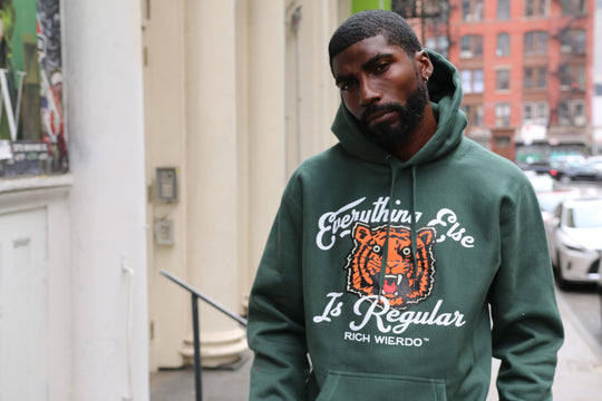 Everything Else is Regular Tiger Hoodie (Green)