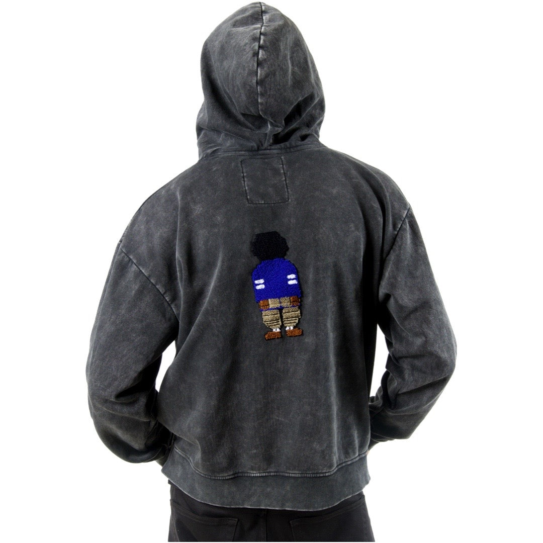 Digital Nerd Chenille hoodie (Black)