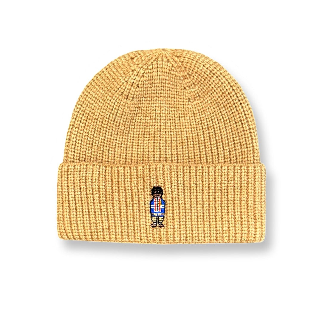 Digital Nerd Wool Knitted Beanie (sand)