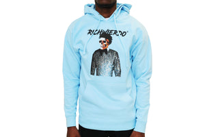 RichWierdo “Off The Wall “ Skull Hoodie (Baby Blue )