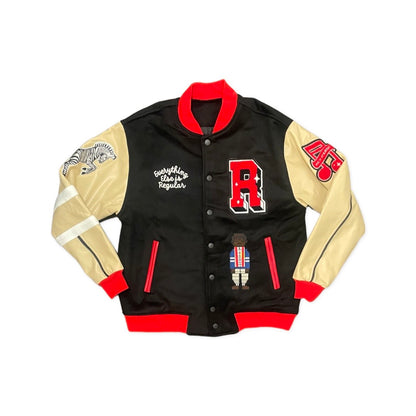 Music Art & Wildlife Varsity Coat (Black)