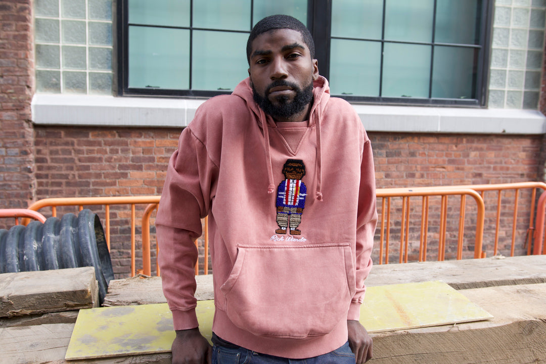 Digital Nerd Chenille  Crew Hoodie (Coral)