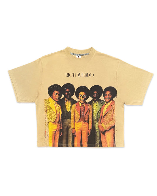 Richwierdo Fab Five Rhinestone Tee (Sand)