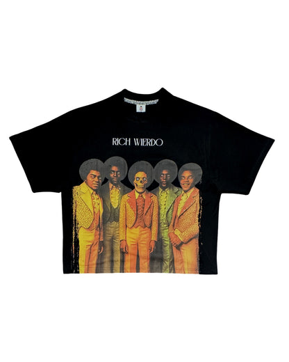 Richwierdo Fab Five Rhinestone Tee (Black)