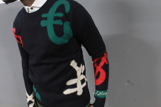 RichWierdo Cashmere Currency Sweater (Black)