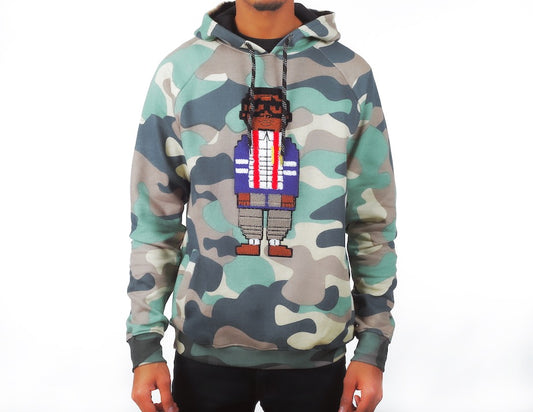 Chenille Embroidered Digi Nerd Hoodie (Fatigue)