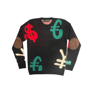 RichWierdo Cashmere Currency Sweater (Black)