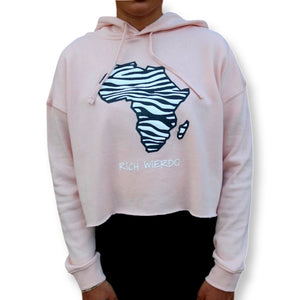 Zebra Africa Crop Top (Salmon)