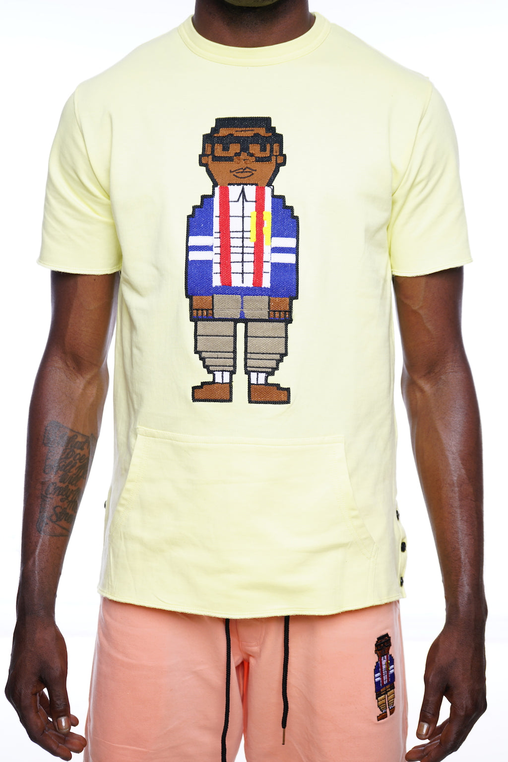 Digital Nerd Embroidered Dress Shirt (Yellow)