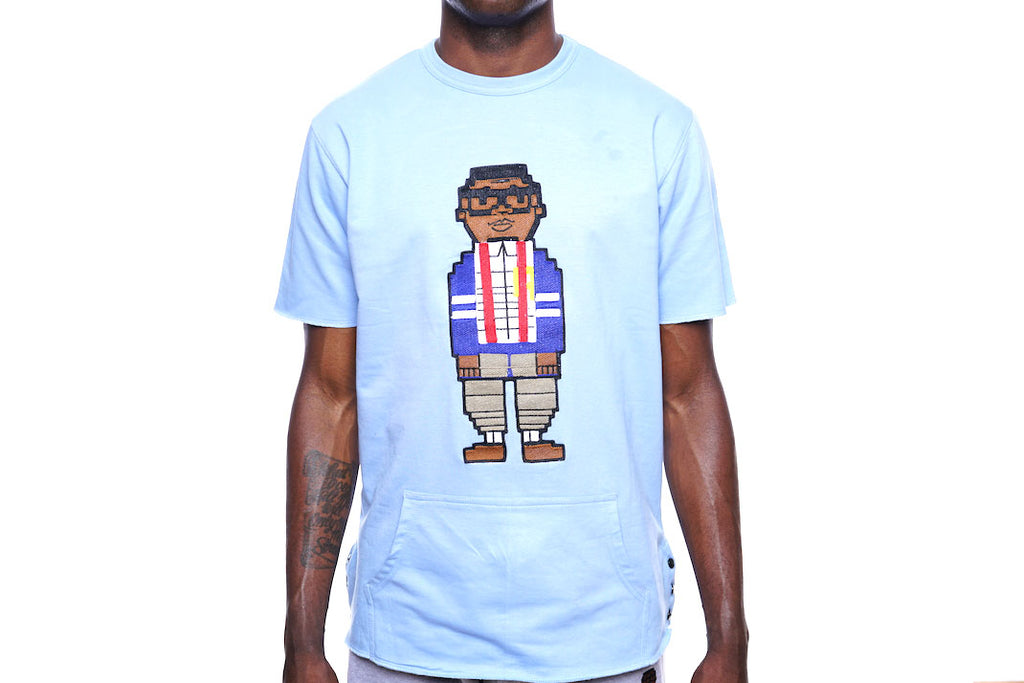 Digital Nerd Embroidered Dress Shirt (Carolina Blue)