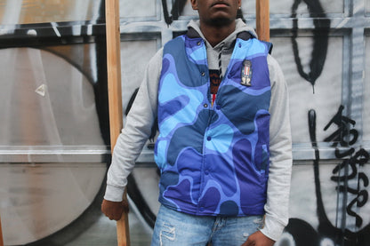 Almighty “W” Reversible Vest (Blue Camo)