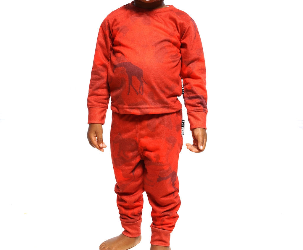 Kids Concrete Jungle Pajama Set (Green set & Red Set come together )