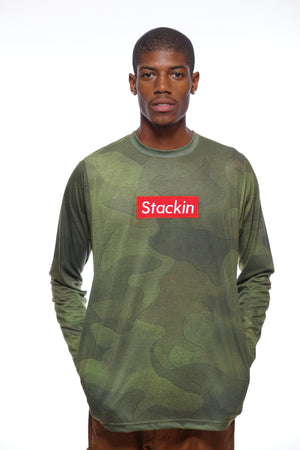 Stackin' Camo Long-Sleeve Graphic Tee