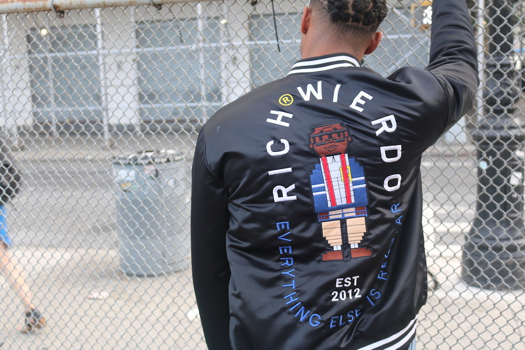 Digital Nerd Satin Varsity (Black)