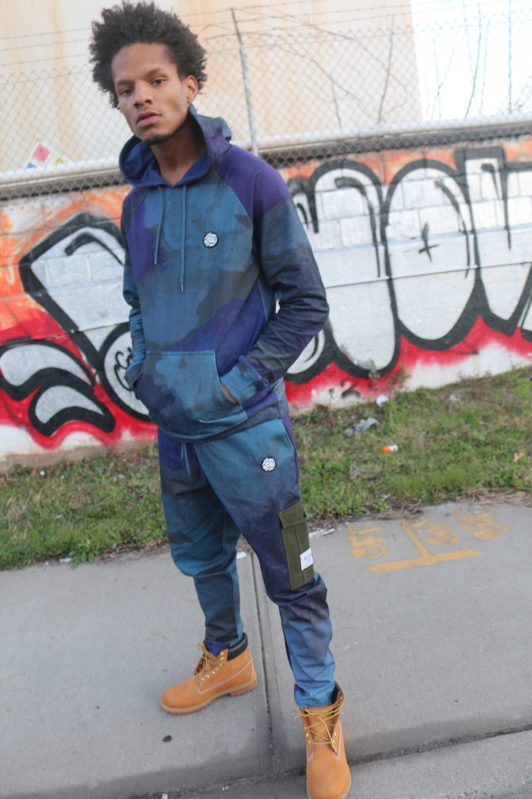 Smoke Camo Army Pants (Blue)