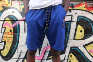 Digital Nerd Embroidered Shorts(Royal Blue)