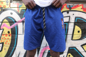 Digital Nerd Embroidered Shorts(Royal Blue)