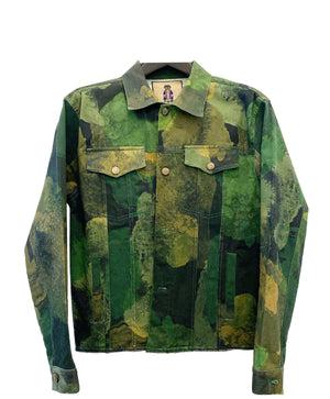 Smoke Camouflage Denim Jacket (Green)