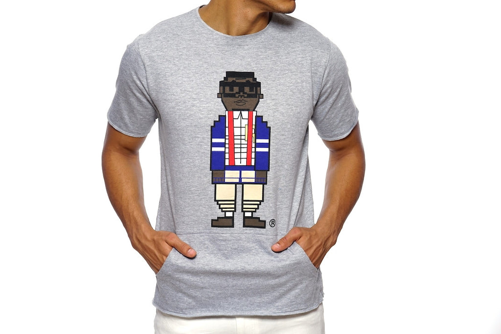 Digital Nerd Raw Edge Crew Neck (Heather Grey)