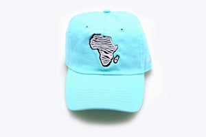 Zebra Africa Dad Hat (Teal/Mint)