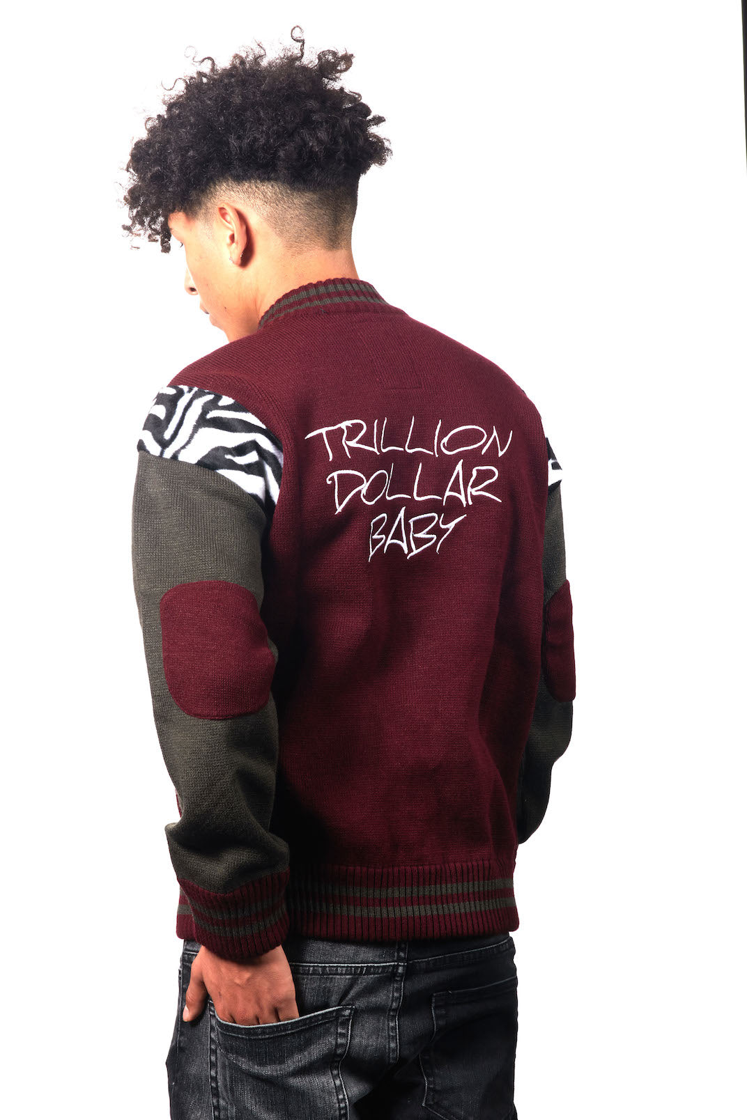 Trillion Dollar Baby Knitted Varsity Jacket