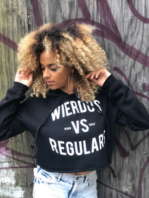 Wierdos Vs Regulars Crop Top (Black)